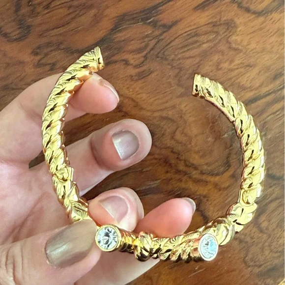 My Flat in London Gold Rope bangle Bracelet - Picture 5 of 8